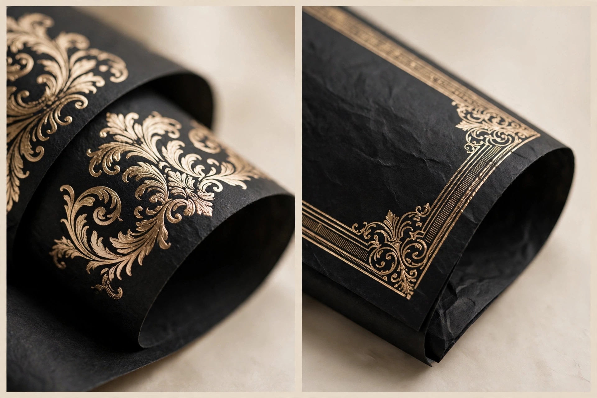 Close-up of printed packaging showing print detail and finishing